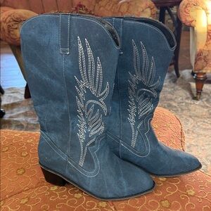 Blue Western Cowboy Boots